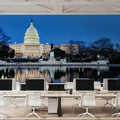 Capitol Twilight Mural Wallpaper - Blue Tone - room preview 06