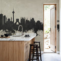 Tehran Iran Skyline Concrete Mural Wallpaper - room preview 06