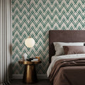 Woodland Tops Tropical Green Mural Wallpaper - room preview 06