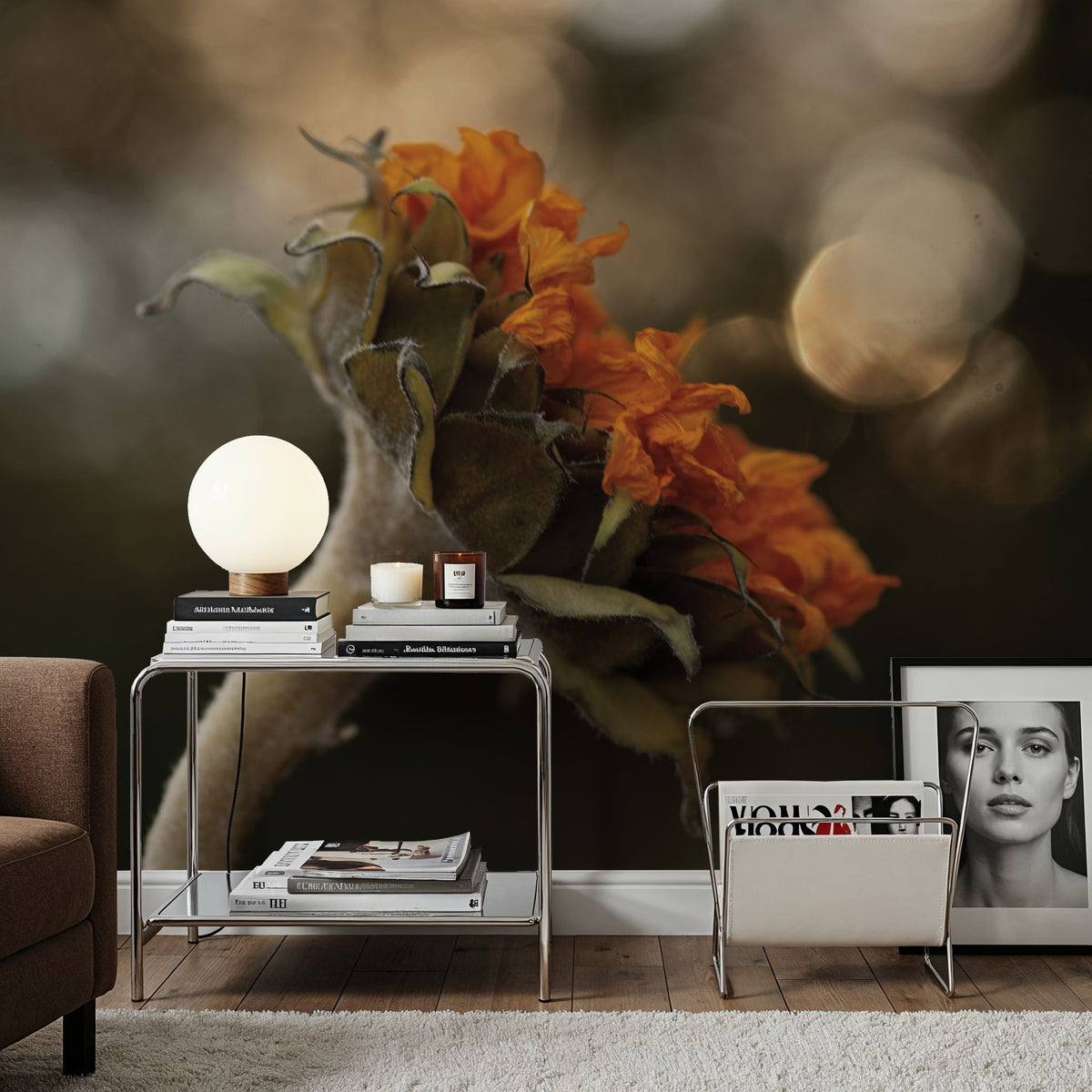 Golden Hour Sunflower Mural Wallpaper - room preview 06