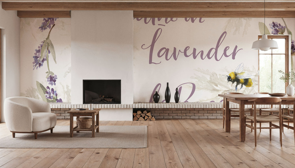 Fresh Lavender VI Mural Wallpaper - room preview 06