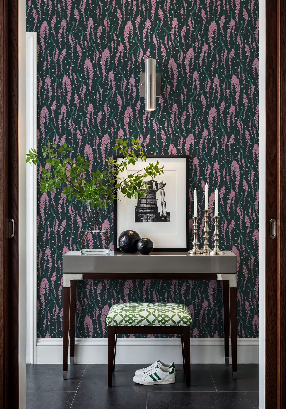 Purple Chain Tree Mural Wallpaper - room preview 06