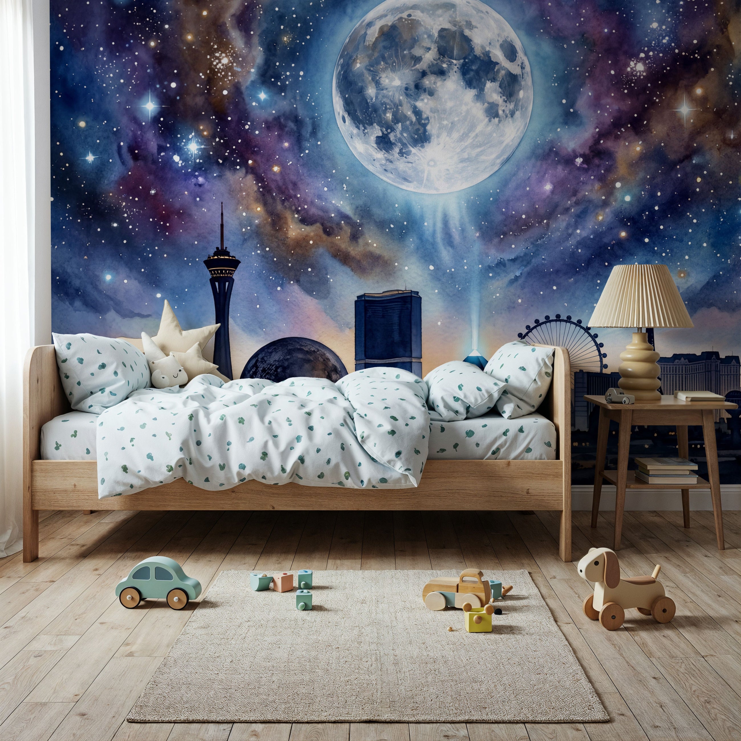 Las Vegas - Powerful Moon Series Mural Wallpaper