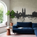 Zurich Switzerland Skyline Concrete Mural Wallpaper - room preview 06