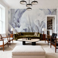 Irises At Sunrise Purple Mural Wallpaper - room preview 06
