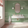 Pond Leaves Mural Wallpaper - room preview 06