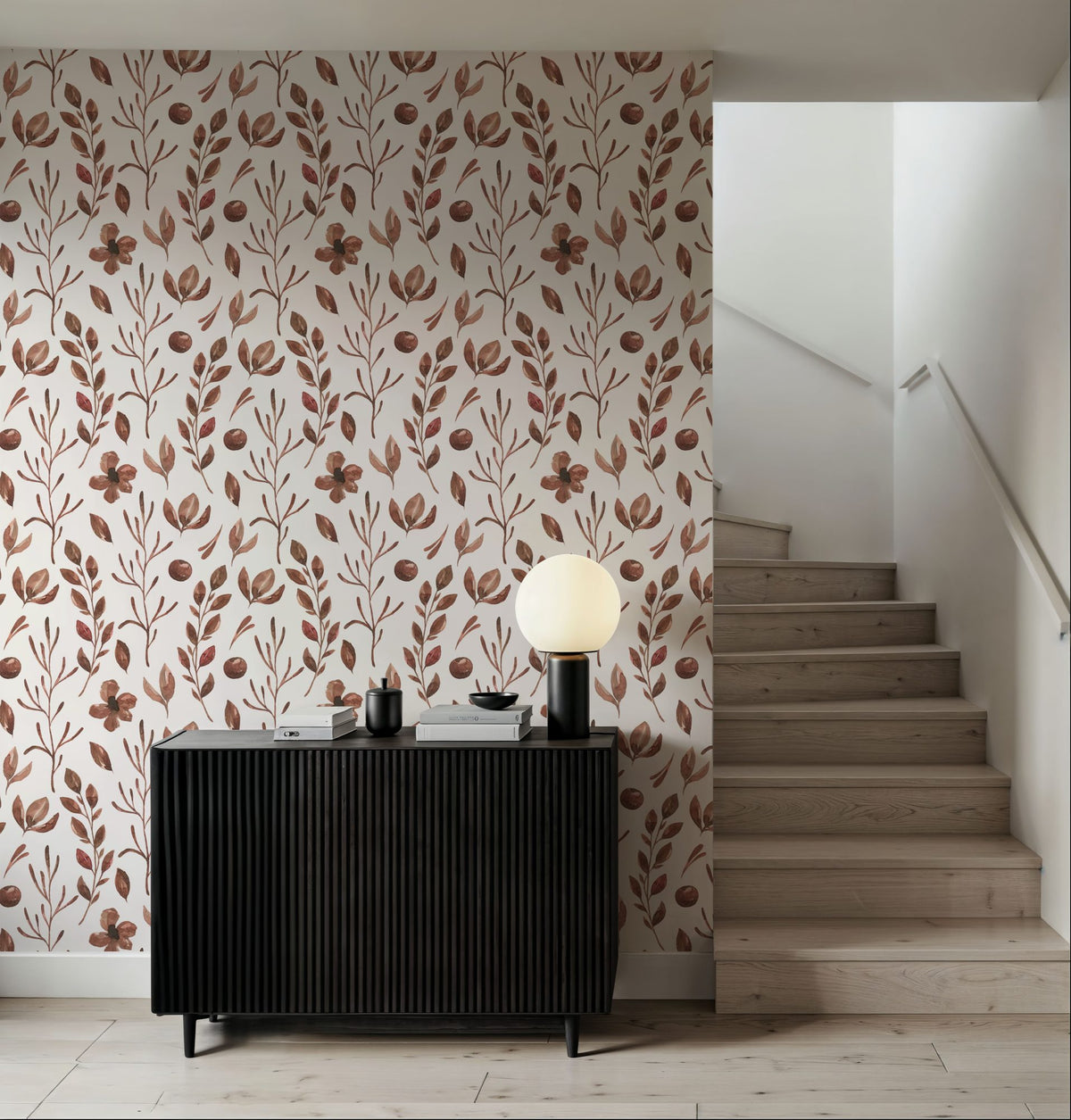 Rustic Foliage Branches Mural Wallpaper - room preview 06