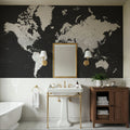 World Map Cities - Milo Mural Wallpaper - room preview 06