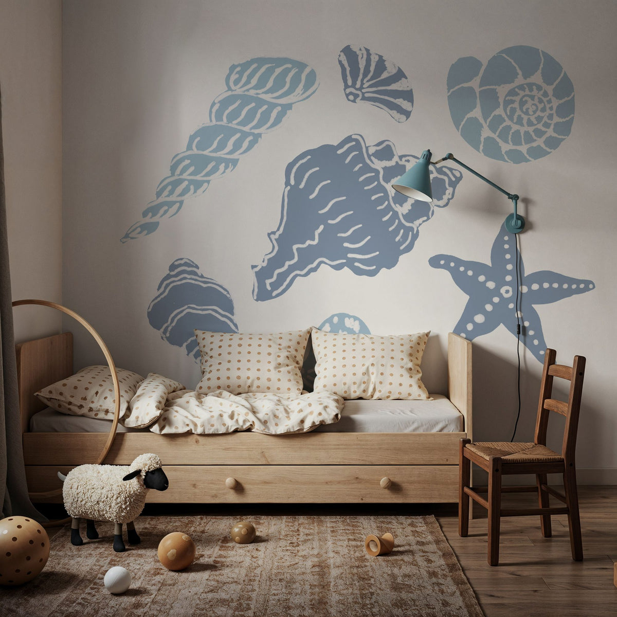 Shells on the Shore I Mural Wallpaper - room preview 06