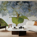 Blue Hydrangea Mural Wallpaper - room preview 06