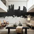 Rio De Janeiro Brazil Skyline Black & White Mural Wallpaper - room preview 06
