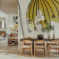 Line Flower III Mural Wallpaper - room preview 06