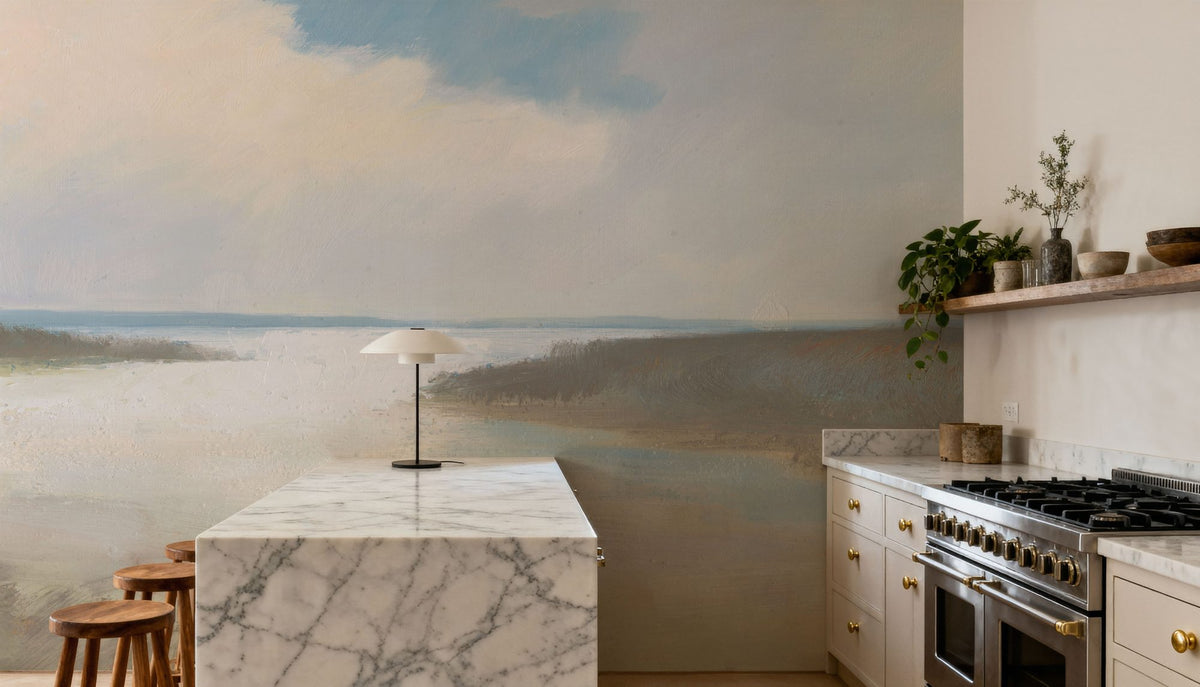 Soft Shore Mural Wallpaper - room preview 06