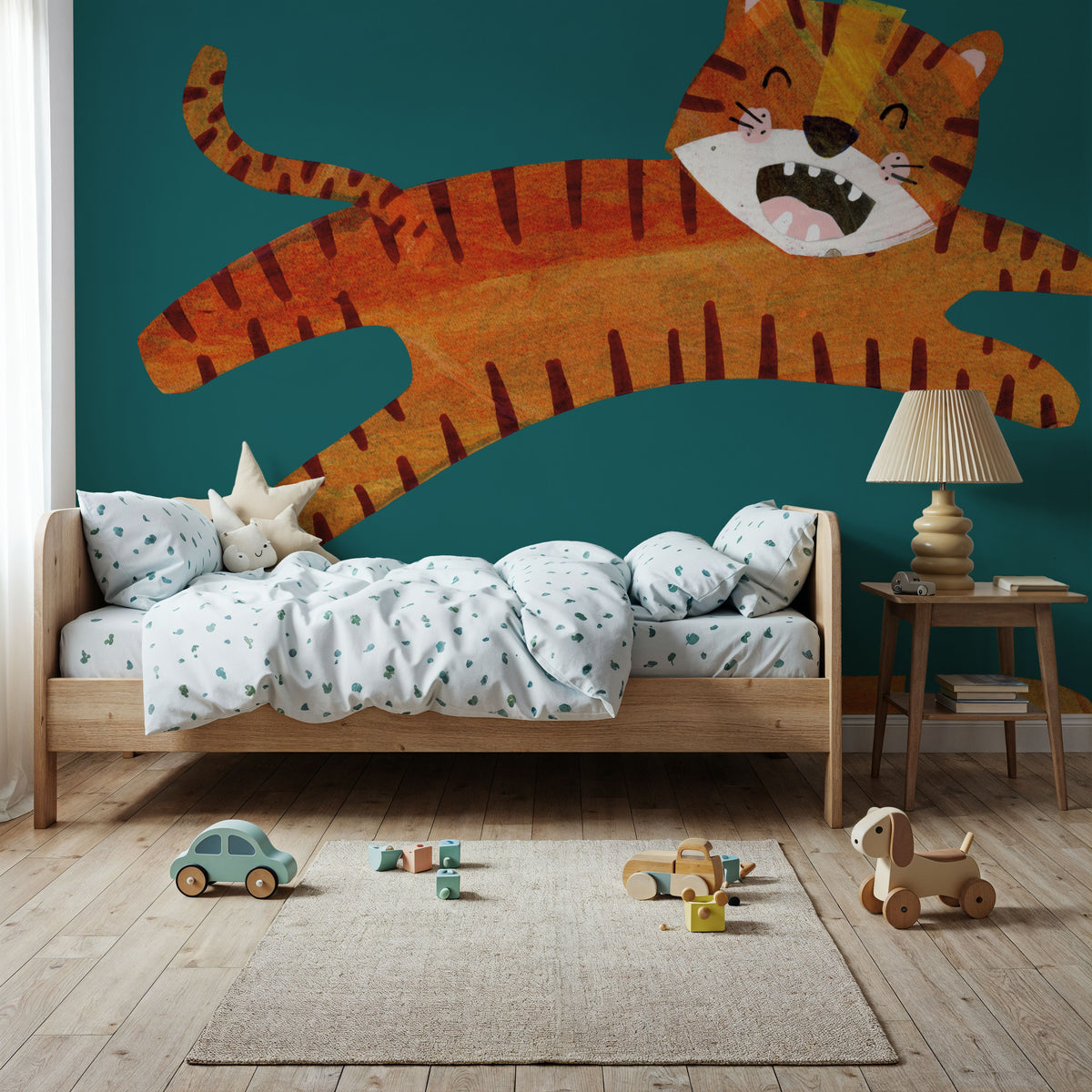 Get Em Tiger Mural Wallpaper - room preview 06