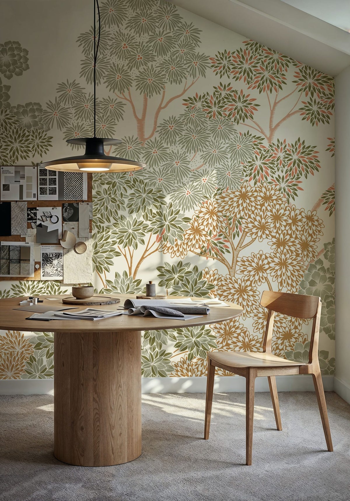 Overleaf Woodland, Green Mural Wallpaper - room preview 06