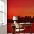 Crimson Bridge Horizon Mural Wallpaper - room preview 06