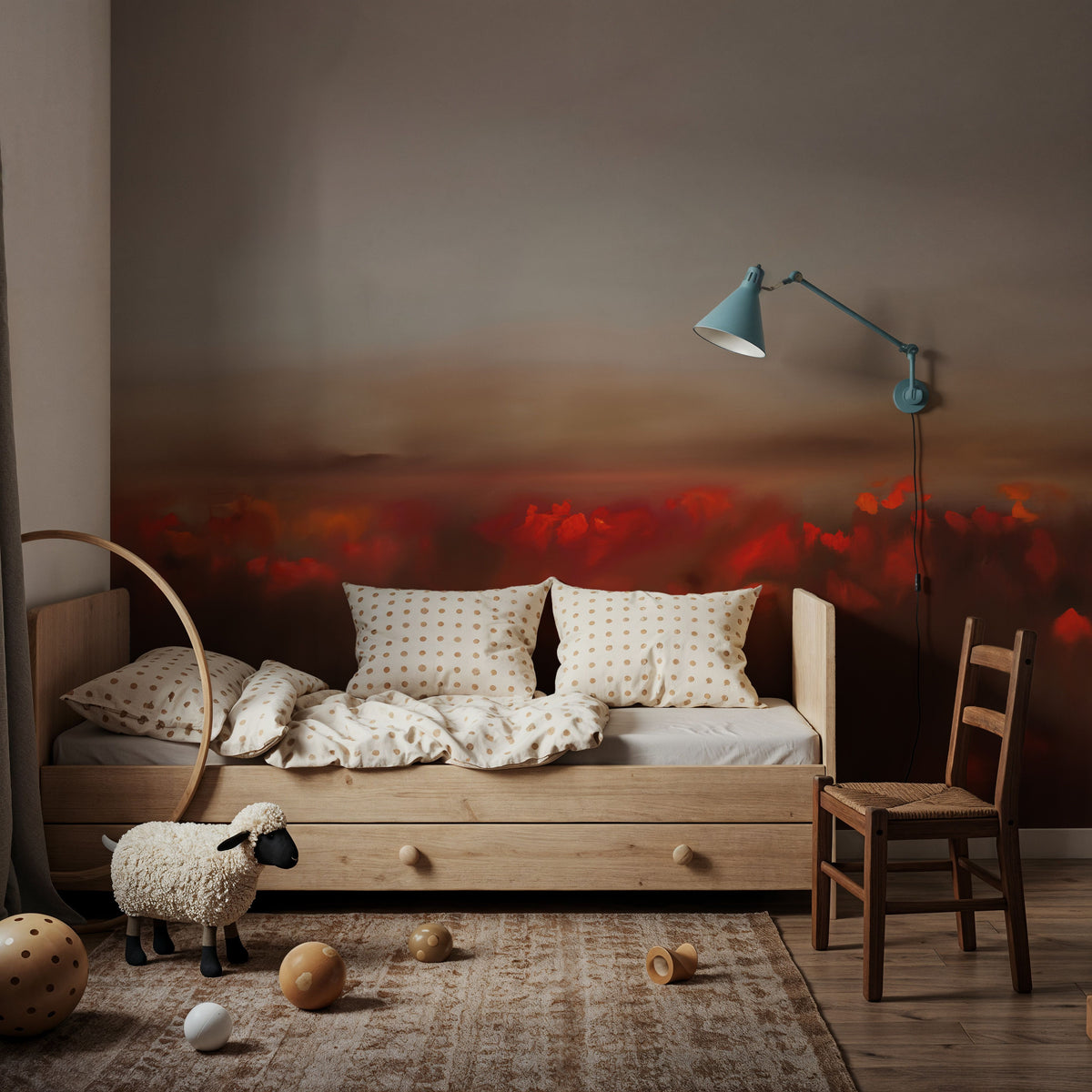 While You Were Blooming Mural Wallpaper - room preview 06