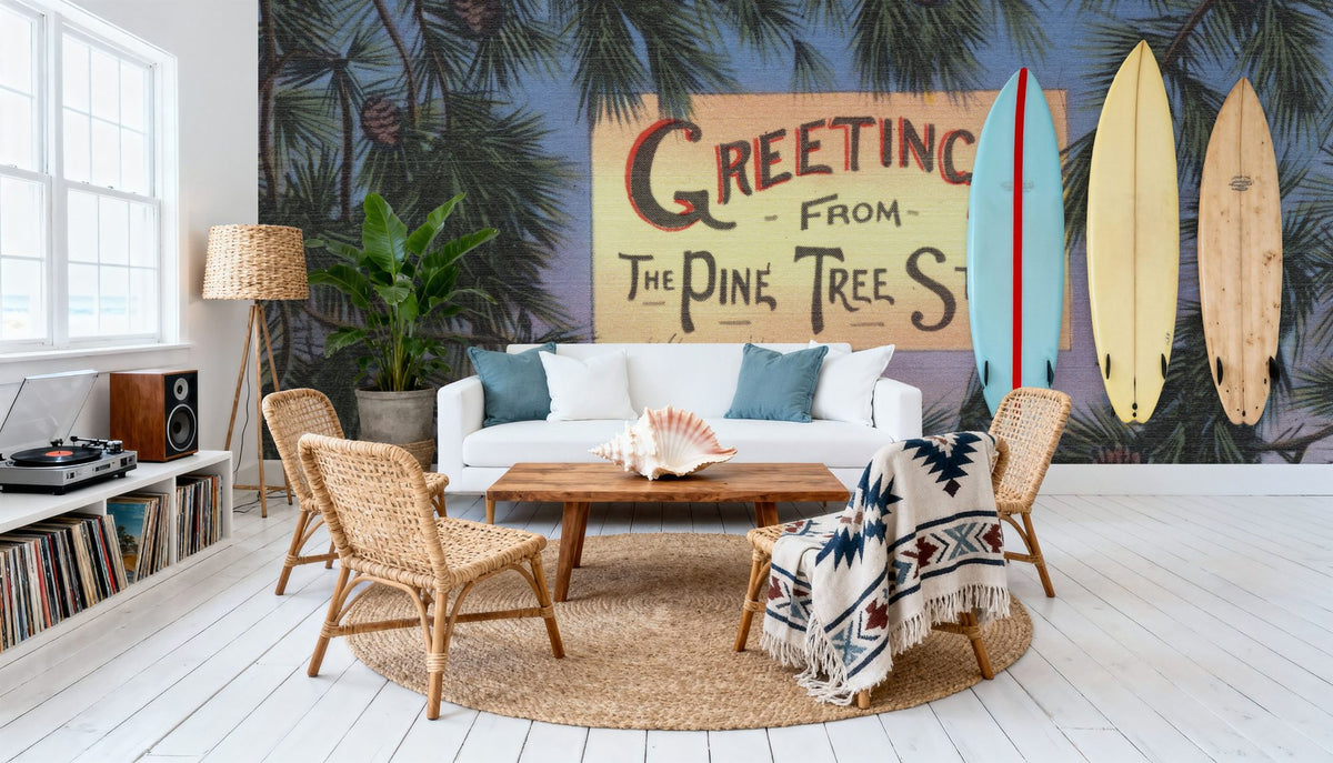 Greetings From Pine Tree State Mural Wallpaper - room preview 06