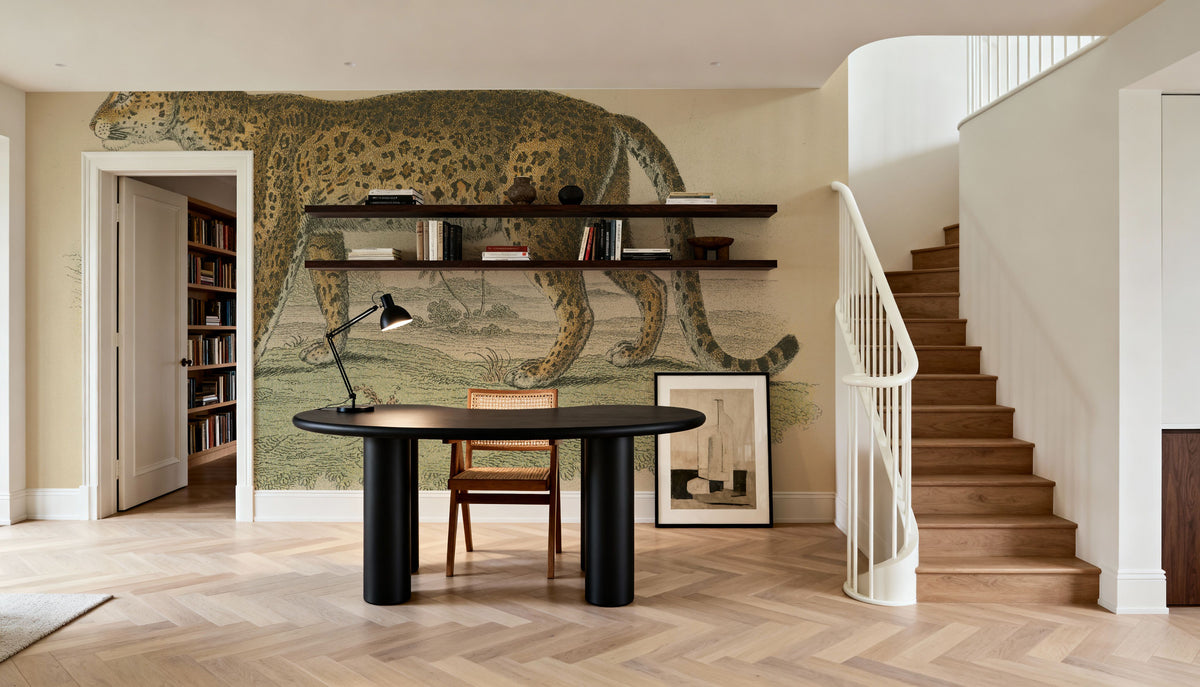 Vintage Leopard Mural Wallpaper - room preview 06