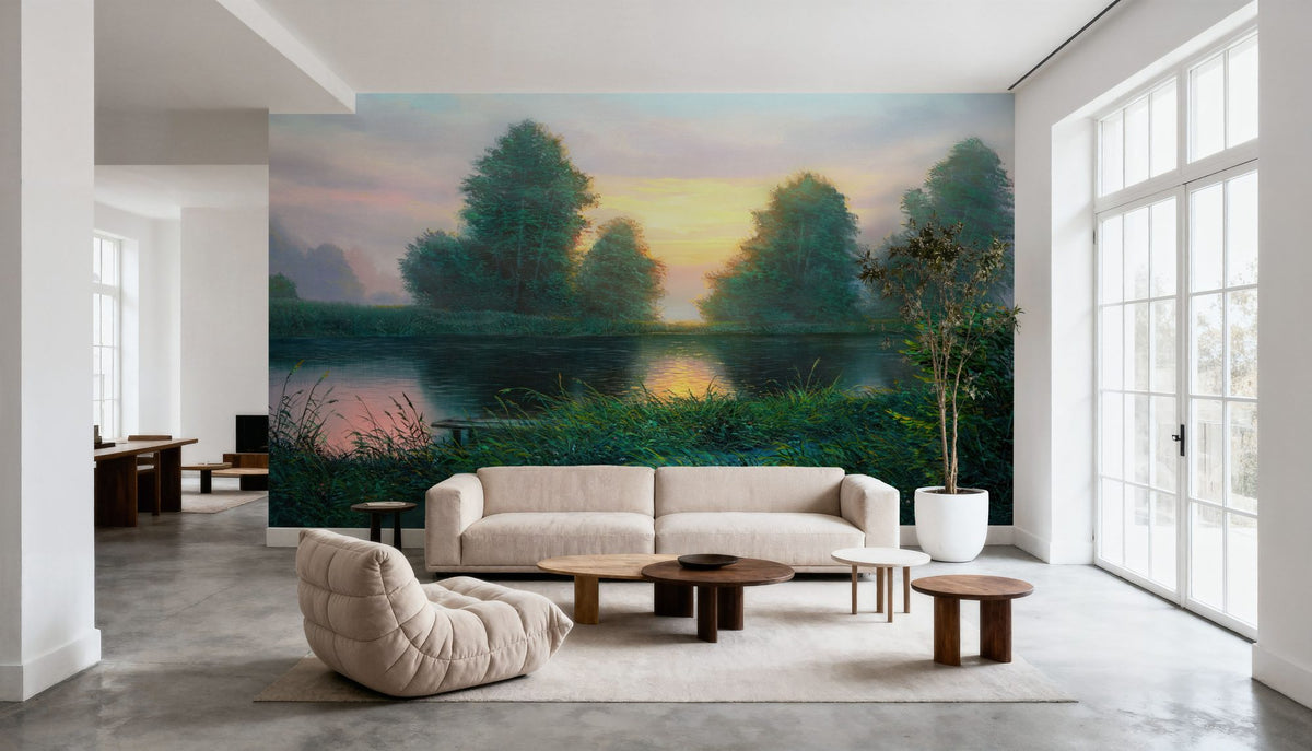 Riverside Twilight Mural Wallpaper - Edition 3 - room preview 06