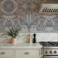 Gentle Branches, Beige & Lavender Mural Wallpaper - room preview 06