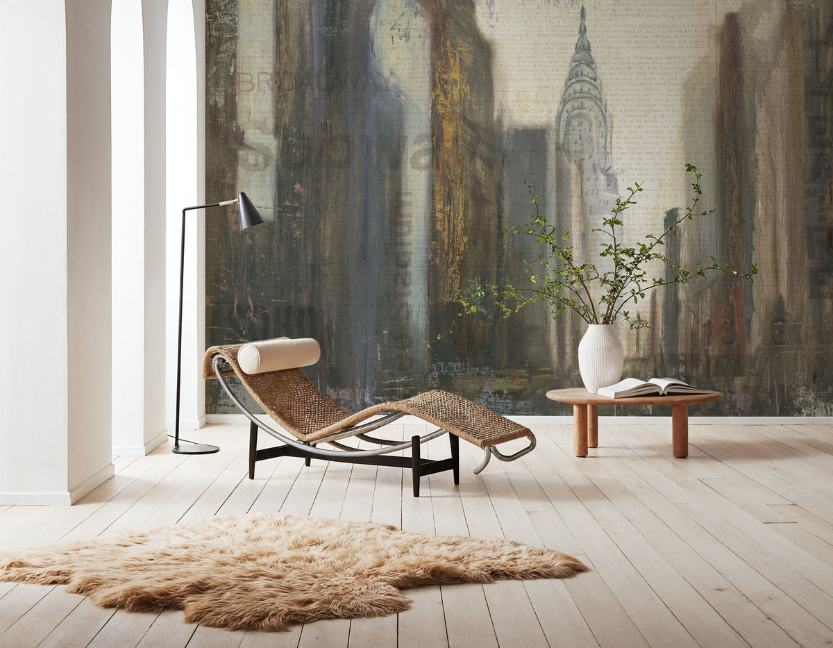 Urban Movement I NY Neutral Crop Mural Wallpaper - room preview 06