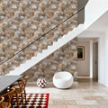 Fantasy Treetops, Beige Earth Mural Wallpaper - room preview 06