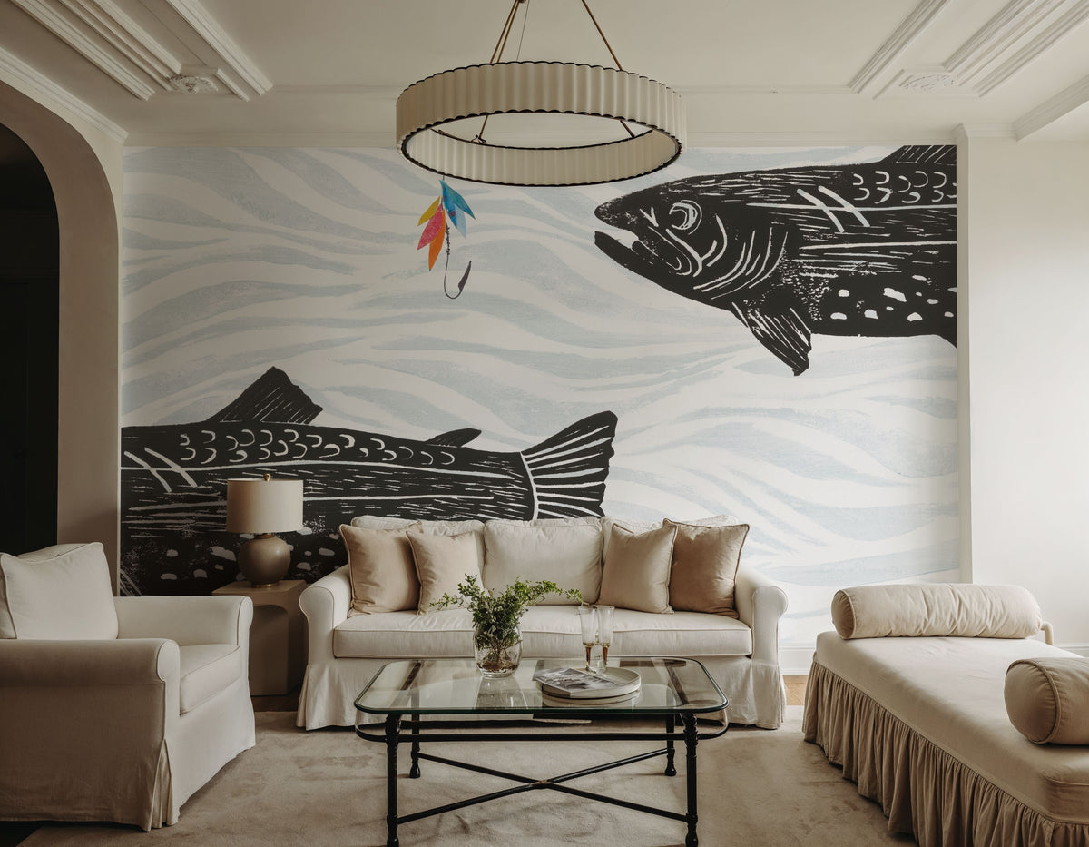 Fly Fishing II Mural Wallpaper - room preview 06