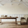 Medallion Trellis, Sunflower Mural Wallpaper - room preview 06