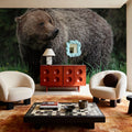 British Columbia Grizzly in a Field Mural Wallpaper - room preview 06