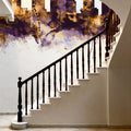 Louisville Kentucky Skyline Purple & Gold Mural Wallpaper - room preview 06