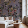 Floral Gaze, Lavender Mural Wallpaper - room preview 06