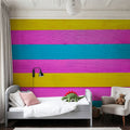 Colorful Mexican Wood Mural Wallpaper - room preview 06