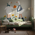 Ducks in the Pumpkin Patch VIII Mural Wallpaper - room preview 06