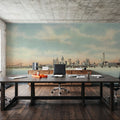 Greetings From Detroit Skyline Mural Wallpaper - room preview 06