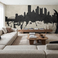 Pittsburg Pennsylvania Skyline Concrete Mural Wallpaper - room preview 06