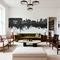 Tuscaloosa Alabama Skyline Black & White Mural Wallpaper - room preview 06