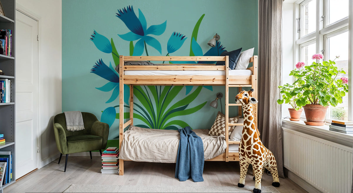Happy Spring Flower Mural Wallpaper - room preview 06