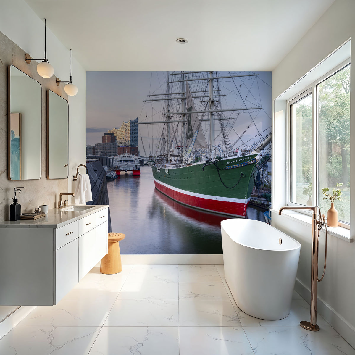Harbor Berth Mural Wallpaper - room preview 06