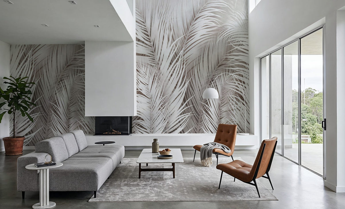 Palm Leaves Mural Wallpaper - room preview 06