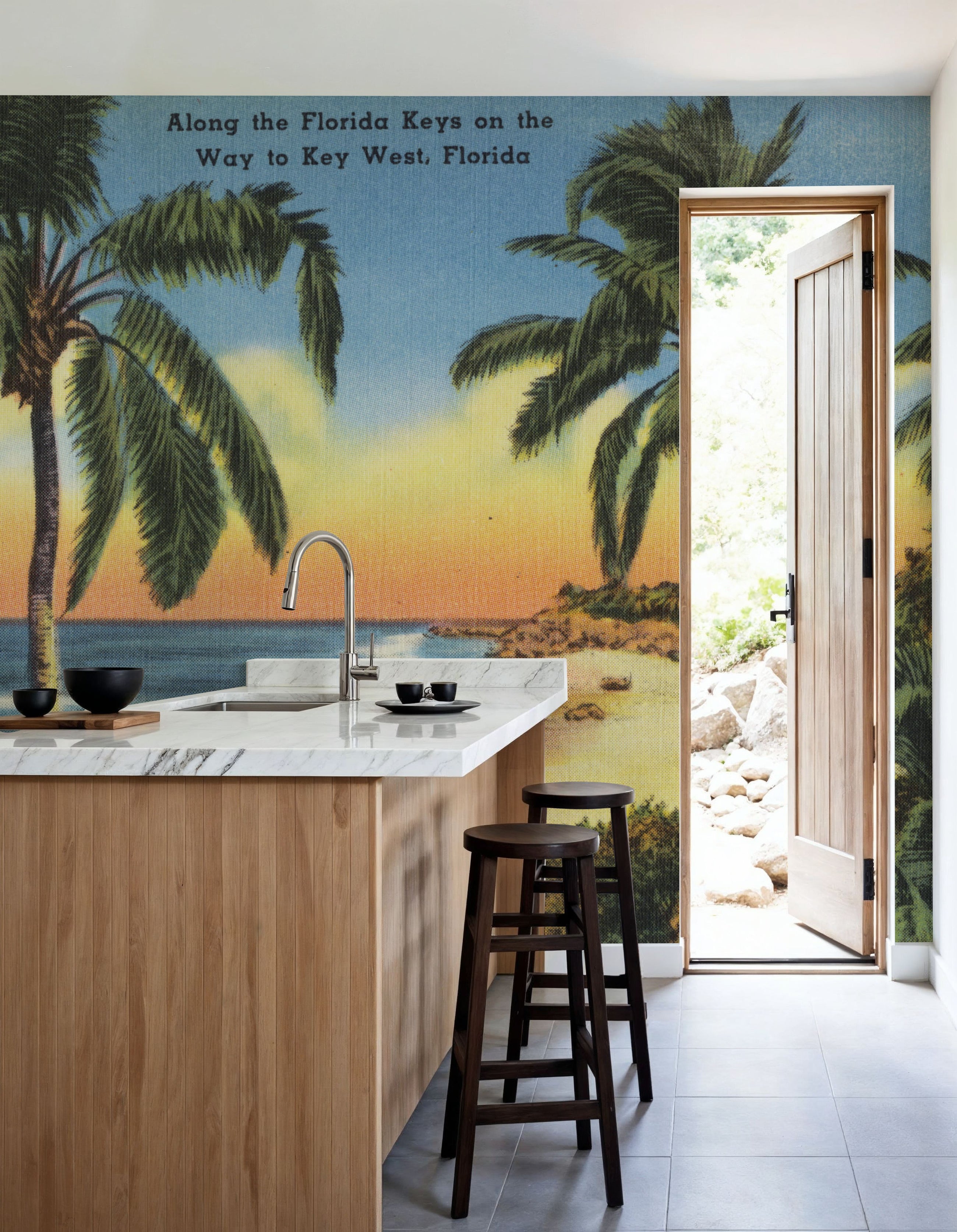 Greetings From the Keys Mural Wallpaper