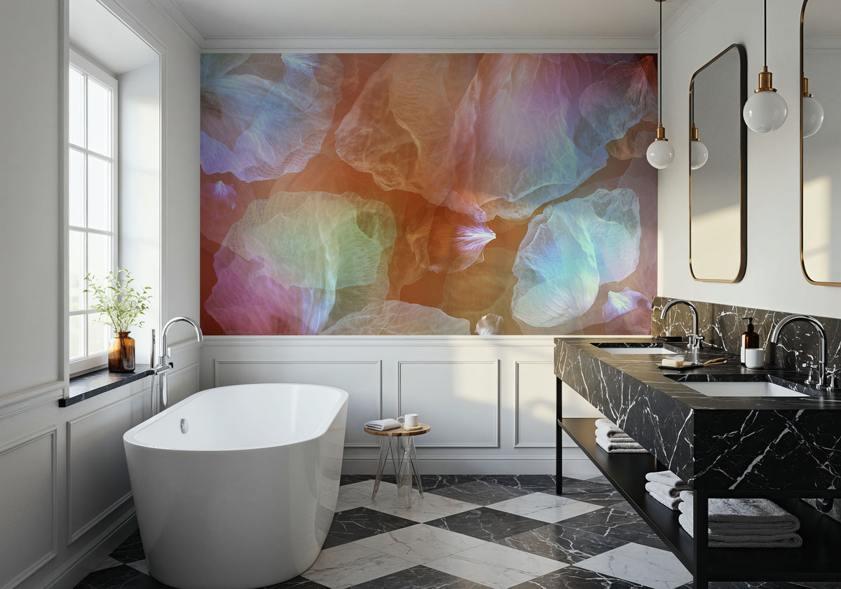 Glowing Flowers Mural Wallpaper - room preview 06