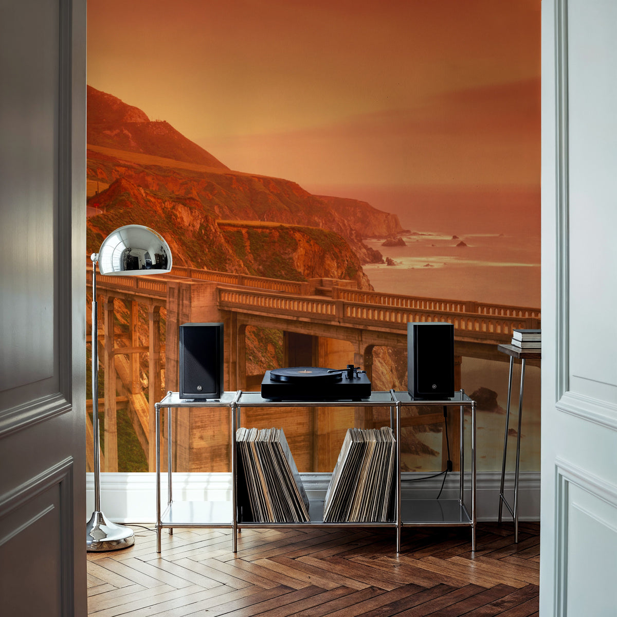 Golden Bridge Passage Mural Wallpaper - room preview 06
