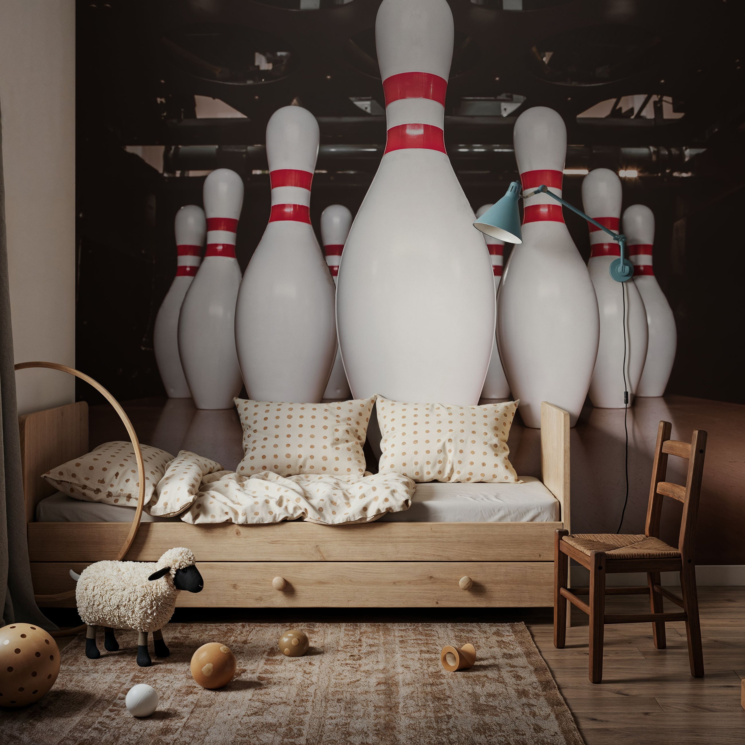 10 Pins Mural Wallpaper