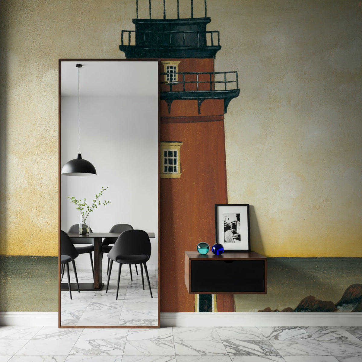 Harbor View Mural Wallpaper - Warm Tone - room preview 06