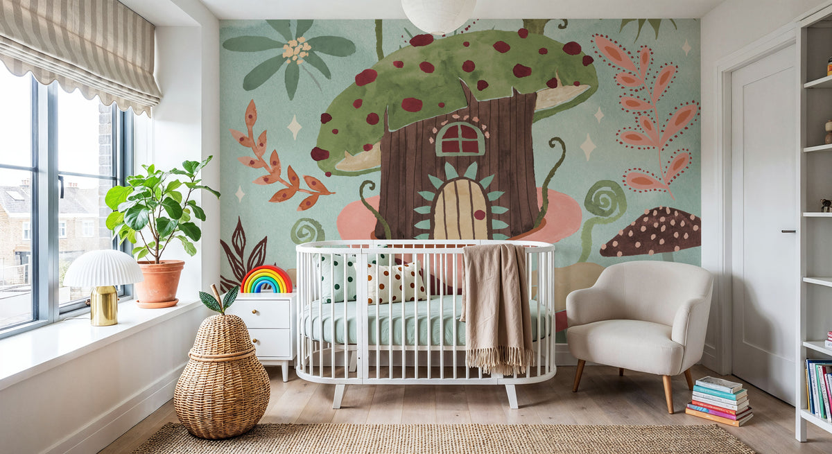 Floralscape Fairies IV Mural Wallpaper - room preview 06