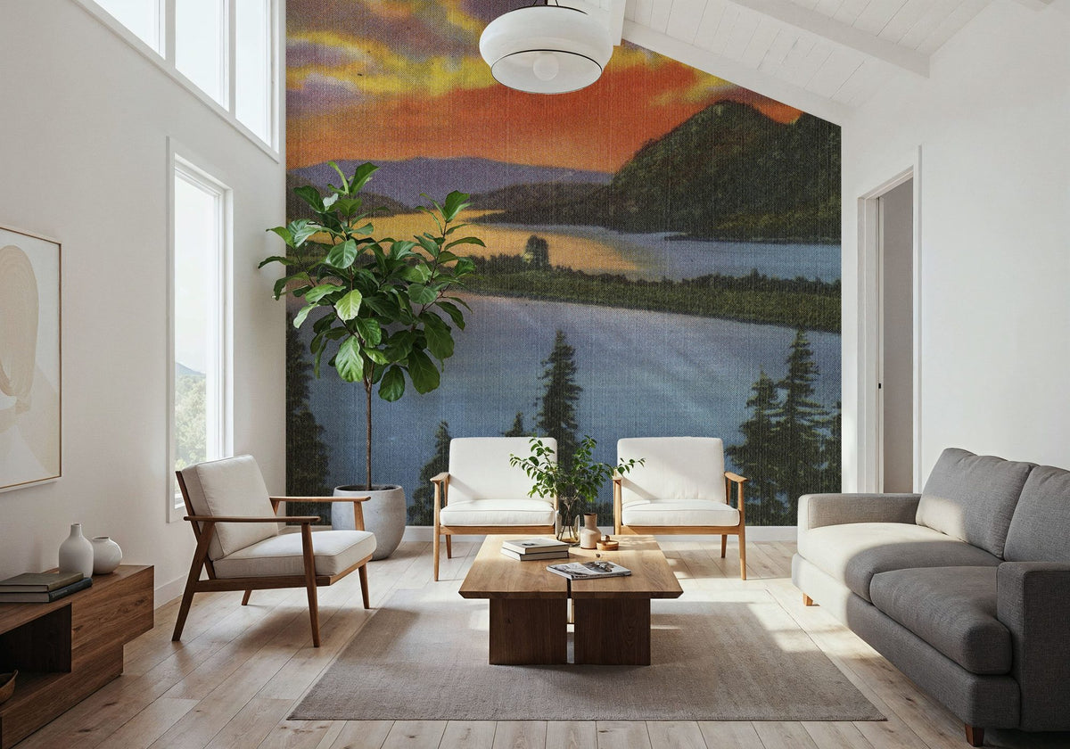 Columbia Sunset Mural Wallpaper - room preview 06