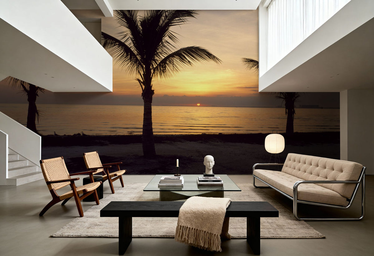 Sunset Palms Mural Wallpaper - room preview 06