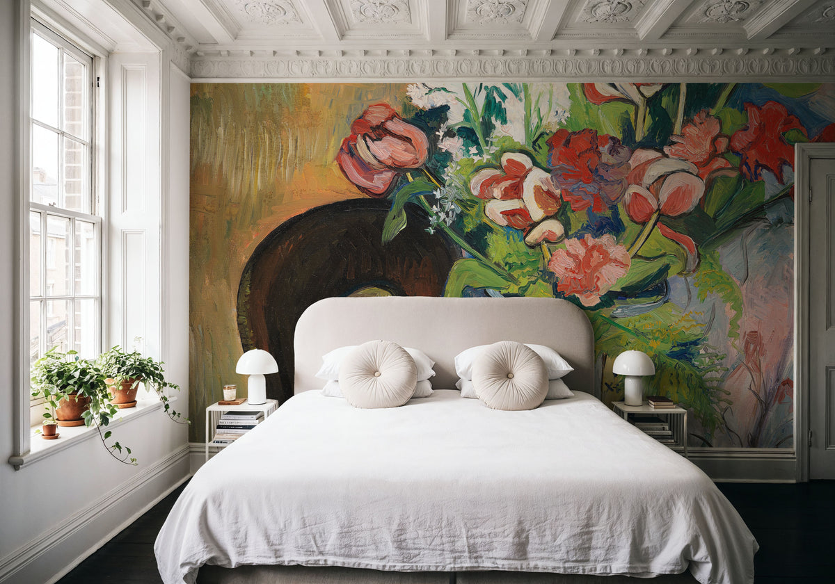 Etruscan Vase with Flowers Mural Wallpaper - room preview 06