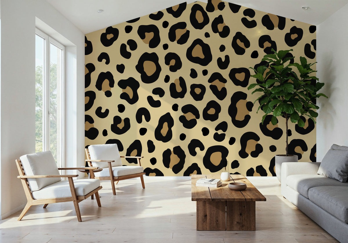 Leopard Skin Grrrrrr Mural Wallpaper - room preview 06